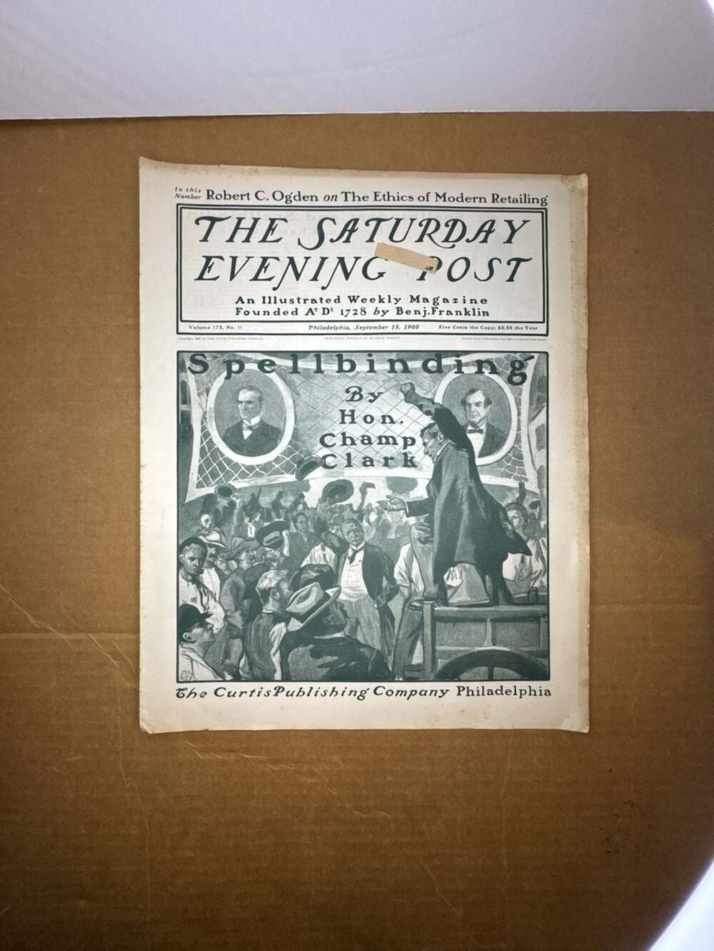 Vintage The Saturday Evening Post Magazine September 15 1900
